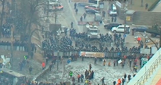 Текстовая трансляция из центра Киева 20-24 января